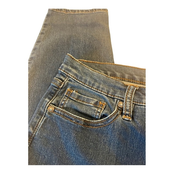 Free People Dark Denim High Waist High Rise Straight Leg Jeans Size 31 - Picture 12 of 15